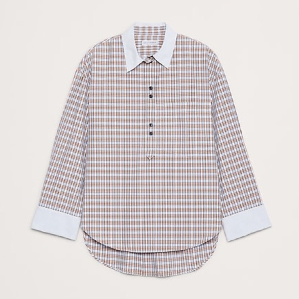 NWT BANANA REPUBLIC oversized cotton poplin banker shirt